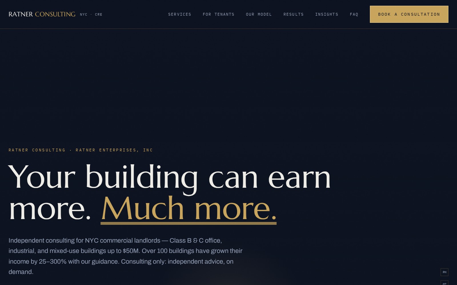 Ratner Consulting website